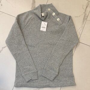 NWT Crewcuts by J. Crew button neck long sleeve kids sweatshirt.